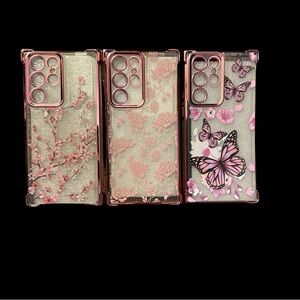 Elegant Pink Floral and Butterfly Phone Case